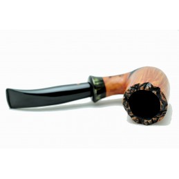 Briar pipe Paronelli HALF RUSTICATED handmade