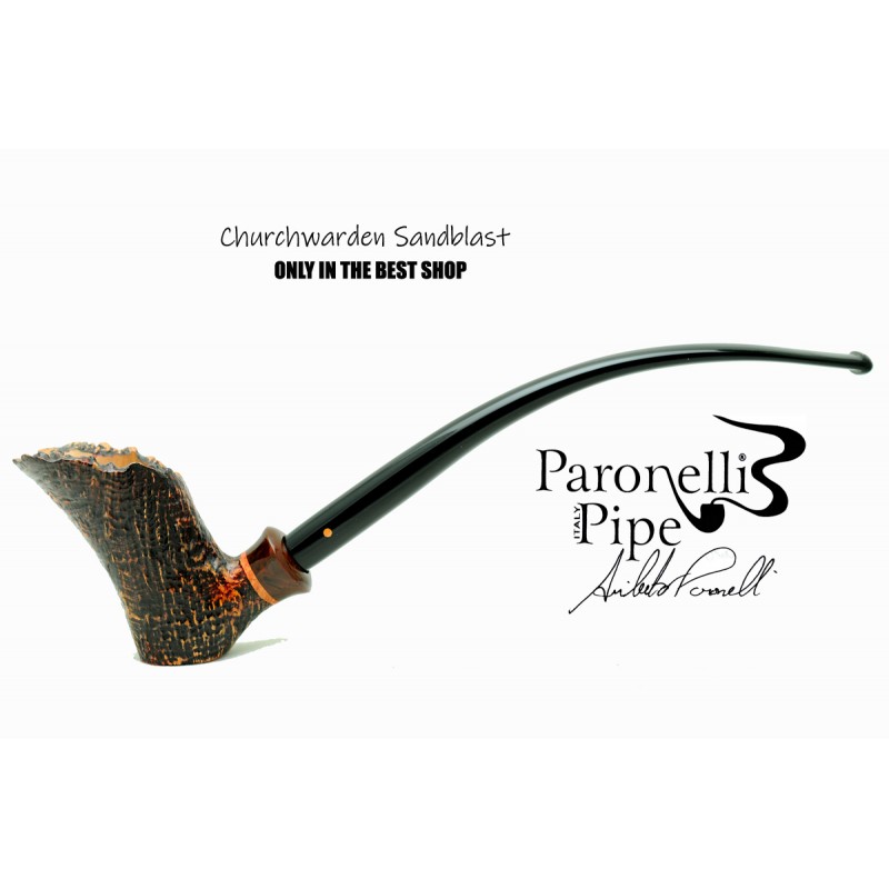 Briar pipe Paronelli CHURCHWARDEN SANDBLAST handmade