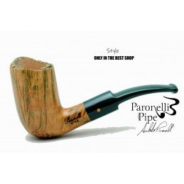 Briar pipe Paronelli STYLE green contrast handmade