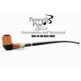 Briar pipe Paronelli CHURCHWARDEN HALF RUSTICATED handmade