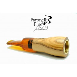 Wild olive wood pipe Paronelli SPINNLINE calabash reverse smooth