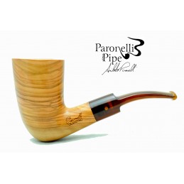 Olive wood pipe Paronelli bent freehand handmade
