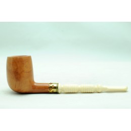 Briar and ivory pipe billiard chimney year 1960 by Paronelli Pipe