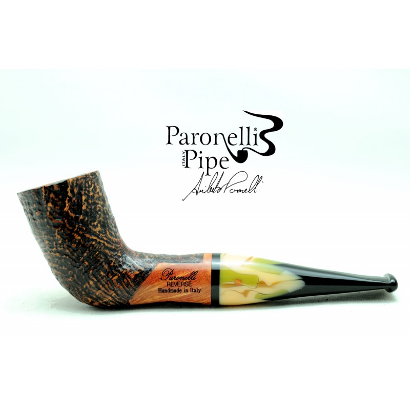 Briar pipe Paronelli REVERSE dublin freehand sandblast handmade