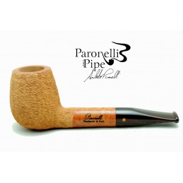 Briar pipe Paronelli chubby apple 9mm rusticated natural handmade