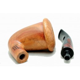 Sicily carrubo wood pipe Paronelli CALABASH bent handmade