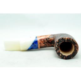 Briar pipe Paronelli REVERSE half bent freehand sandblast handmade