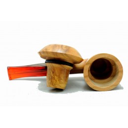 Olive wood pipe Paronelli CALABASH freehand handmade