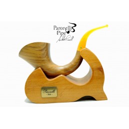 Olive wood pipe Paronelli calabash curved hole handmade