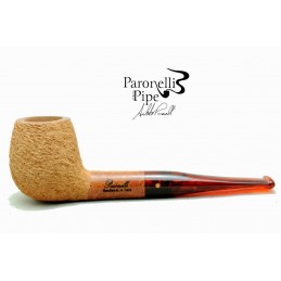 Briar pipe Paronelli billiard 9mm rusticated natural handmade