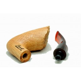 Briar pipe Paronelli bent freeshape sandblast natural handmade