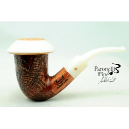 Briar pipe Paronelli CALABASH bent sandblast handmade