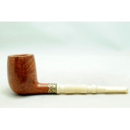 Briar and ivory pipe billiard year 1960 by Paronelli Pipe
