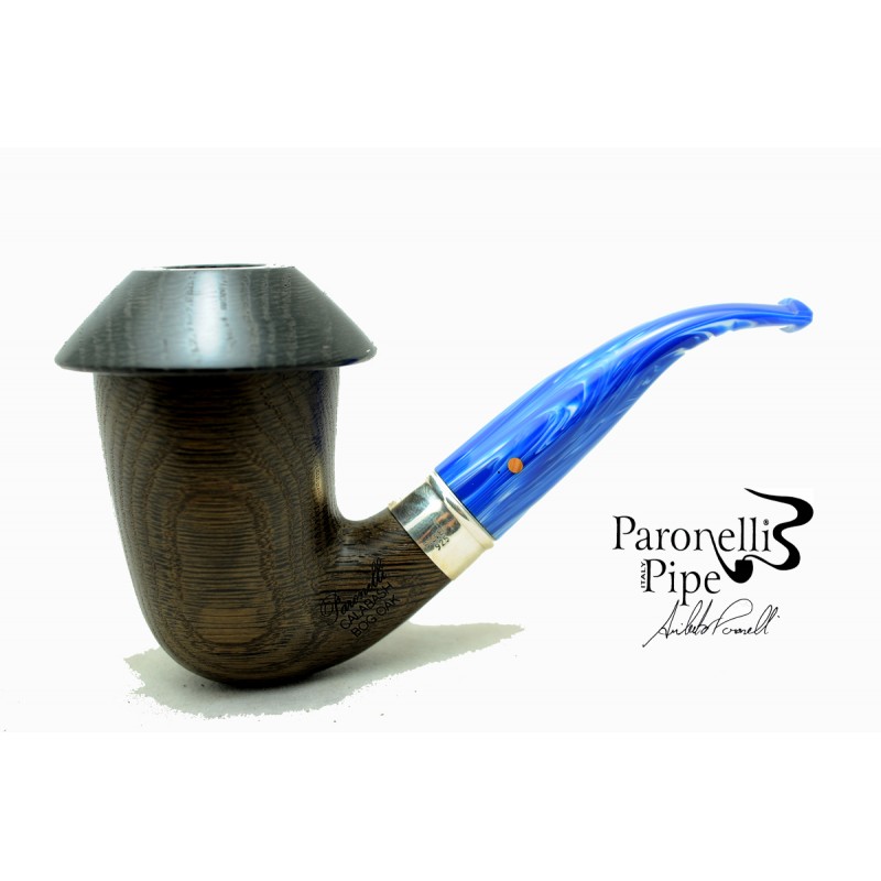 Bog Oak 5000 years pipe Paronelli CALABASH bent handmade