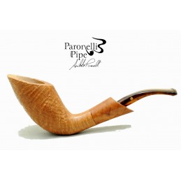 Briar pipe Paronelli half bent freeshape sandblast natural handmade