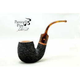 Briar pipe Paronelli bent oom paul rusticated handmade