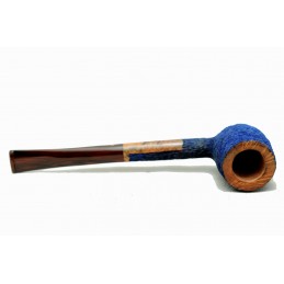 Briar pipe Paronelli pencil billiard rusticated night blue handmade