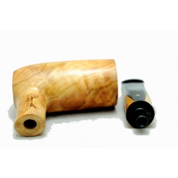 Olive wood pipe Paronelli chimney handmade
