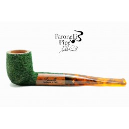 Kit my first briar pipe Paronelli billiard rusticated forest green