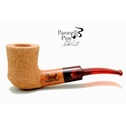 Briar pipe Paronelli REVERSE rusticated natural handmade
