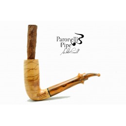 Olive wood pipe Paronelli Toscano handmade