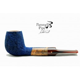 Briar pipe Paronelli lumberman rusticated night blue handmade