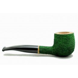 Briar pipe Paronelli half bent rusticated green handmade