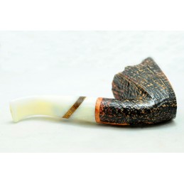 Briar pipe Paronelli REVERSE bent sandblast handmade