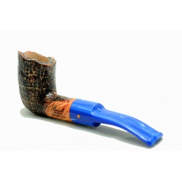 Briar pipe Paronelli REVERSE half bent sandblast handmade