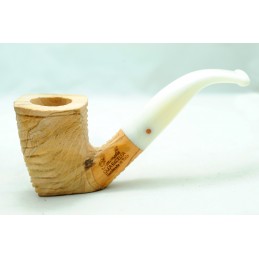 Olea Excelsa wood pipe Paronelli bent churchwarden handmade with double mouthpiece