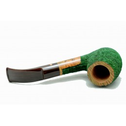 Briar pipe Paronelli bent rusticated green handmade