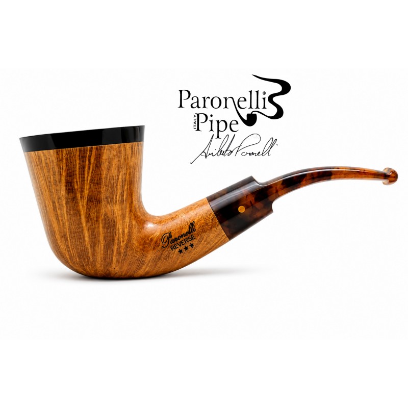 Briar pipe Paronelli REVERSE smooth handmade
