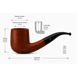 Briar pipe Paronelli special freeshape handmade
