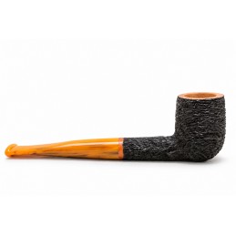 Kit prima pipa Paronelli radica billiard rusticata bocchino colorato