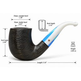 Bog Oak 5000 years pipe Paronelli stand up handmade