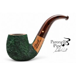 Briar pipe Paronelli oom paul rusticated green handmade