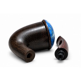 Pipa Paronelli in Bog Oak 5000 anni CALABASH curva fatta a mano