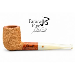 Kit prima pipa Paronelli radica billiard rusticata bocchino colorato