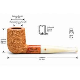 Kit my first briar pipe Paronelli billiard rusticated coloured mouthpiece