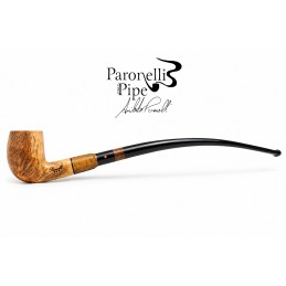 Pipa Paronelli radica semicurva churchwarden fatta a mano doppio bocchino
