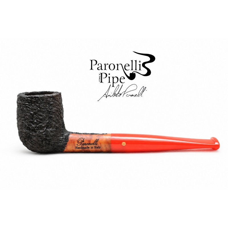 Kit prima pipa Paronelli radica billiard rusticata bocchino colorato
