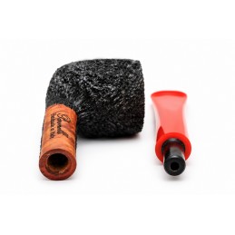 Kit my first briar pipe Paronelli billiard rusticated coloured mouthpiece