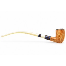 Pipa Paronelli radica curva churchwarden fatta a mano doppio bocchino