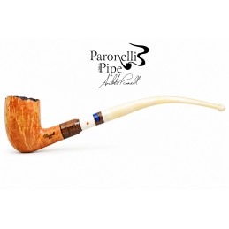 Pipa Paronelli radica curva churchwarden fatta a mano doppio bocchino