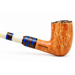 Pipa Paronelli radica curva churchwarden fatta a mano doppio bocchino