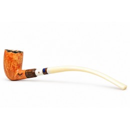 Pipa Paronelli radica curva churchwarden fatta a mano doppio bocchino