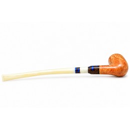 Pipa Paronelli radica curva churchwarden fatta a mano doppio bocchino