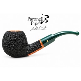 Pipa Paronelli radica semicurva rusticata fatta a mano
