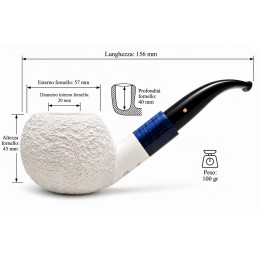 Meerschaum pipe Paronelli freehand handmade rusticated