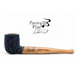 Kit my first briar pipe Paronelli billiard rusticated night blue